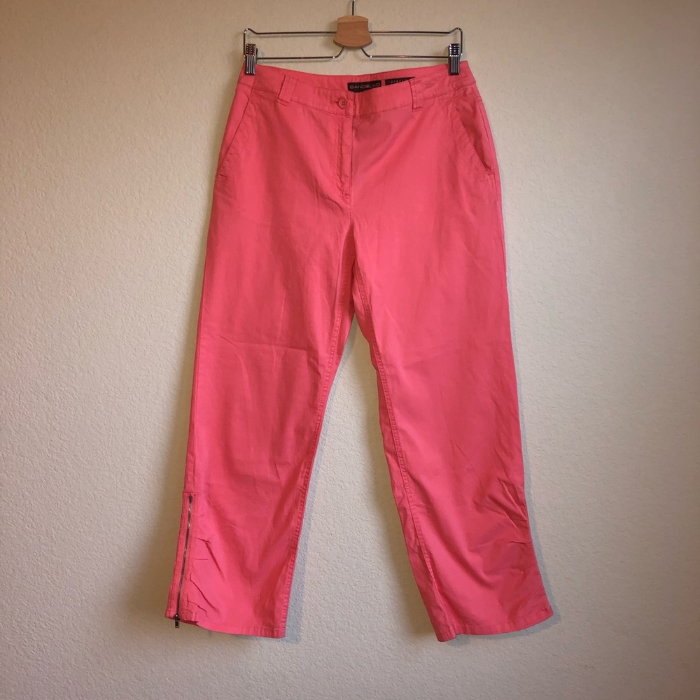 NWOT Bandolino Zipper Ankle Coral Crop Pants Size 8